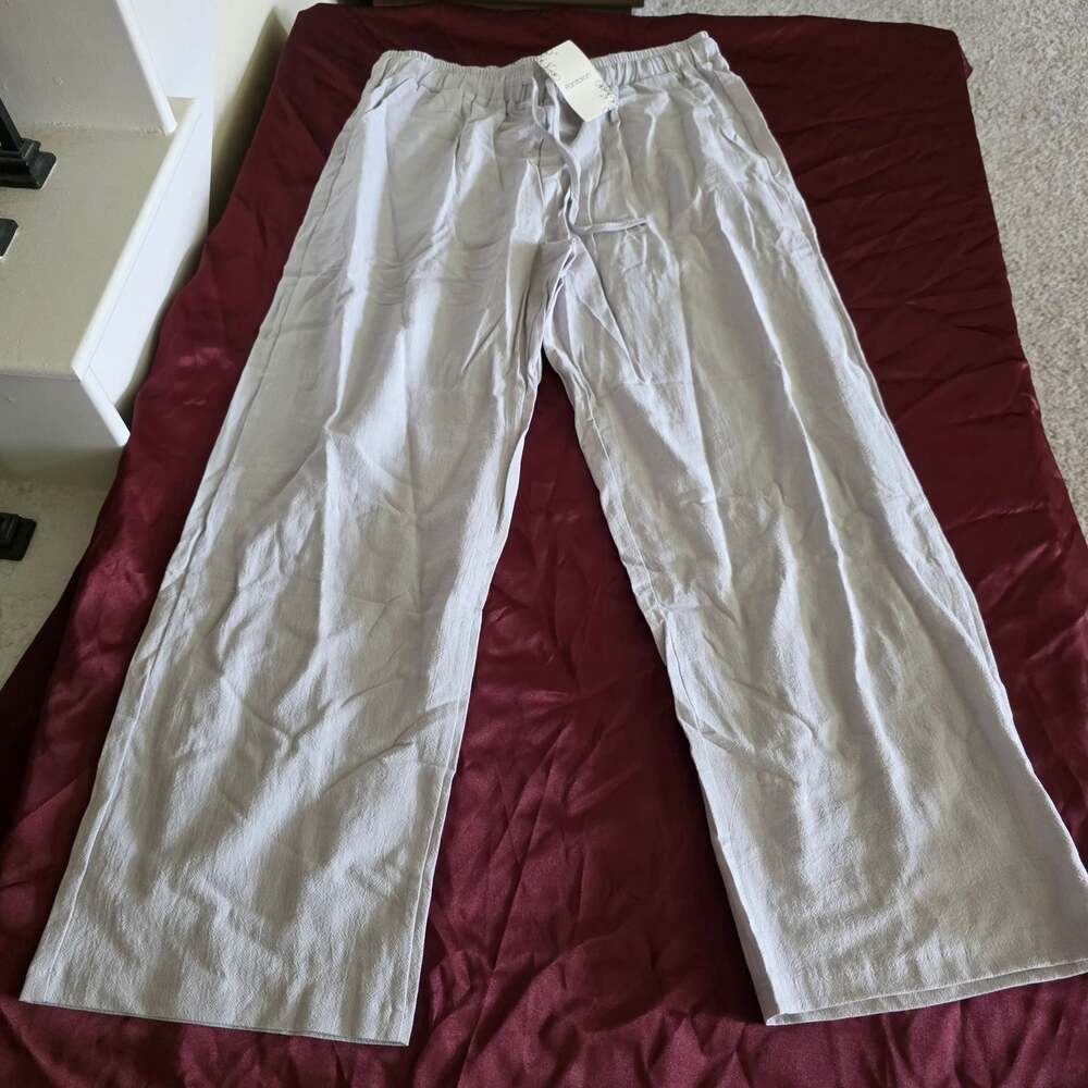 Pantalon Casual Light Grey Pull-On Drawstring Trousers